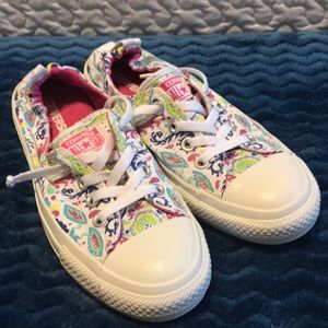 Converse paisley design slip on shoes sz 6Y